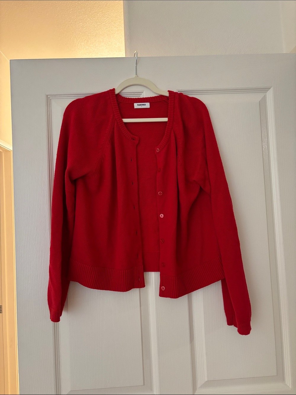 Rumored Red Classic Button-Front Cardigan